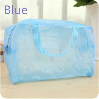 Blue 1pc Водонепроницаемая ПВХ модная домашняя косметичка для косметики, органайзер, прозрачная дорожная коробка для хранения, моющаяся косметичка для купания - Цвет: Blue 1pc