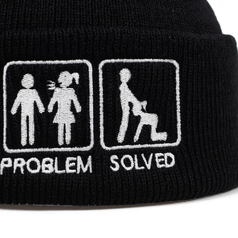 Проблема решенные шапки вязаная шапка женская Beaines для зимы хлопок Мужские Gorras простые головные уборы теплые однотонные повседневные шапочки