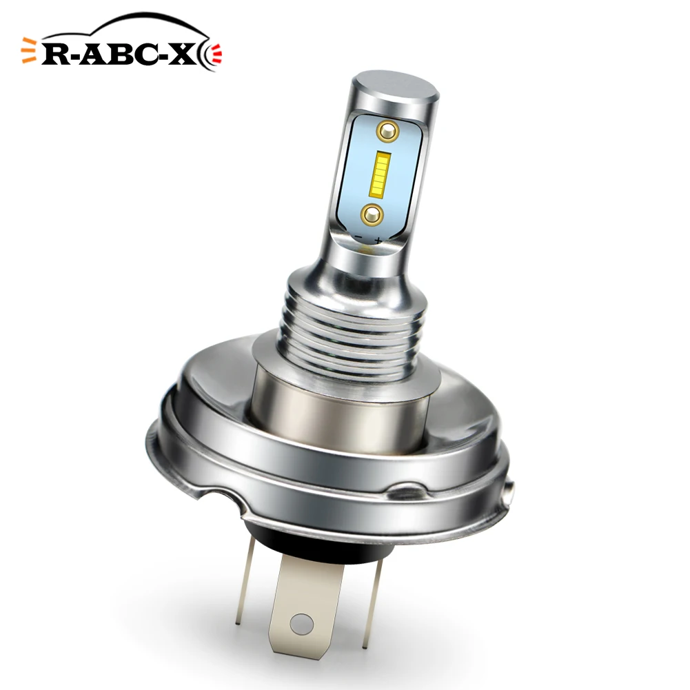 

RUIANDSION 1X P26S P45T H4 Replacement LED Mini Size 1000Lm CSP Scooter Moped Headlight Motorbike Fog Lamp 10V-30V 12V 24V 6000K