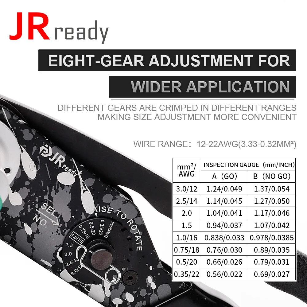 JRready 신제품 NEW-DT2 도이치 와이어 크림퍼, DT DTM DTP 시리즈 커넥터와 함께 작동하는 12 16 20  터미널 12-22AWG
