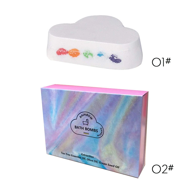 180g Whitening Rainbow Cloud Bath Soap Essential Oil Bath Salts Ball Bubble Rich Foam Moisturizing Body Skin Cleaning Care