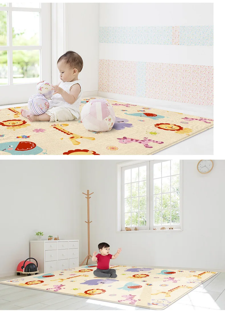 180*150cm Foldable Cartoon Baby Play Mat Xpe Puzzle Children's Mat Baby Climbing Pad Kids Rug Baby Games 180*150cm Foldable Mats