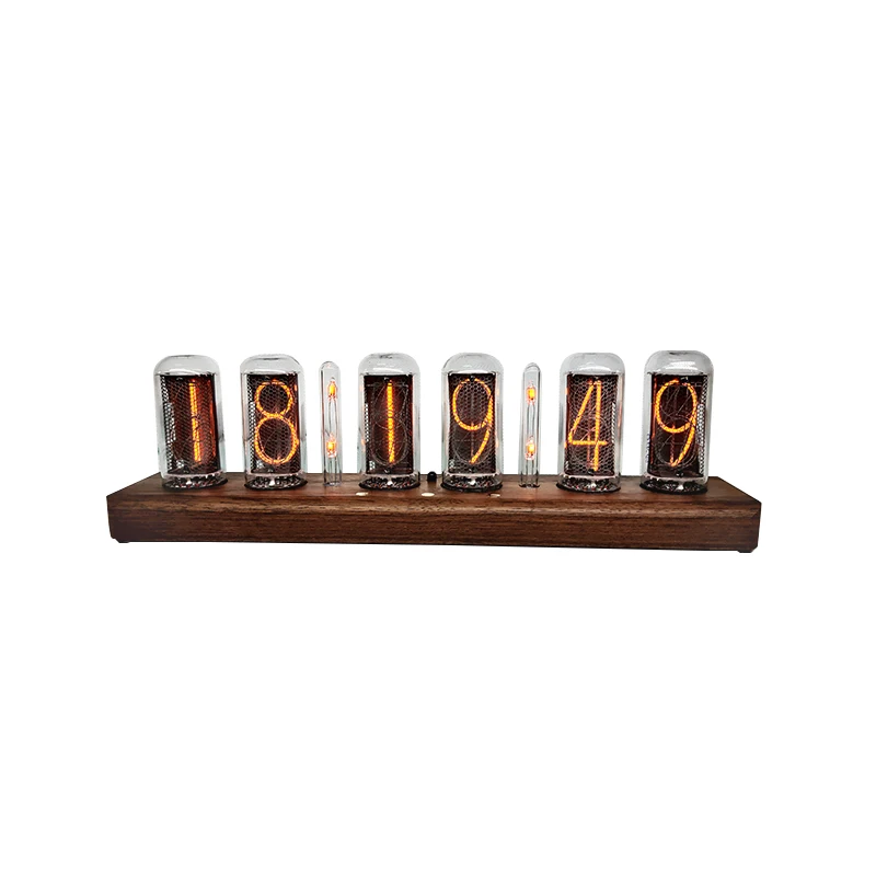 6-bit IN18 Glow Tube Clock New DIY Creative Gift bigger Than IN14 With Remote Controller Brightness Adjustable 4