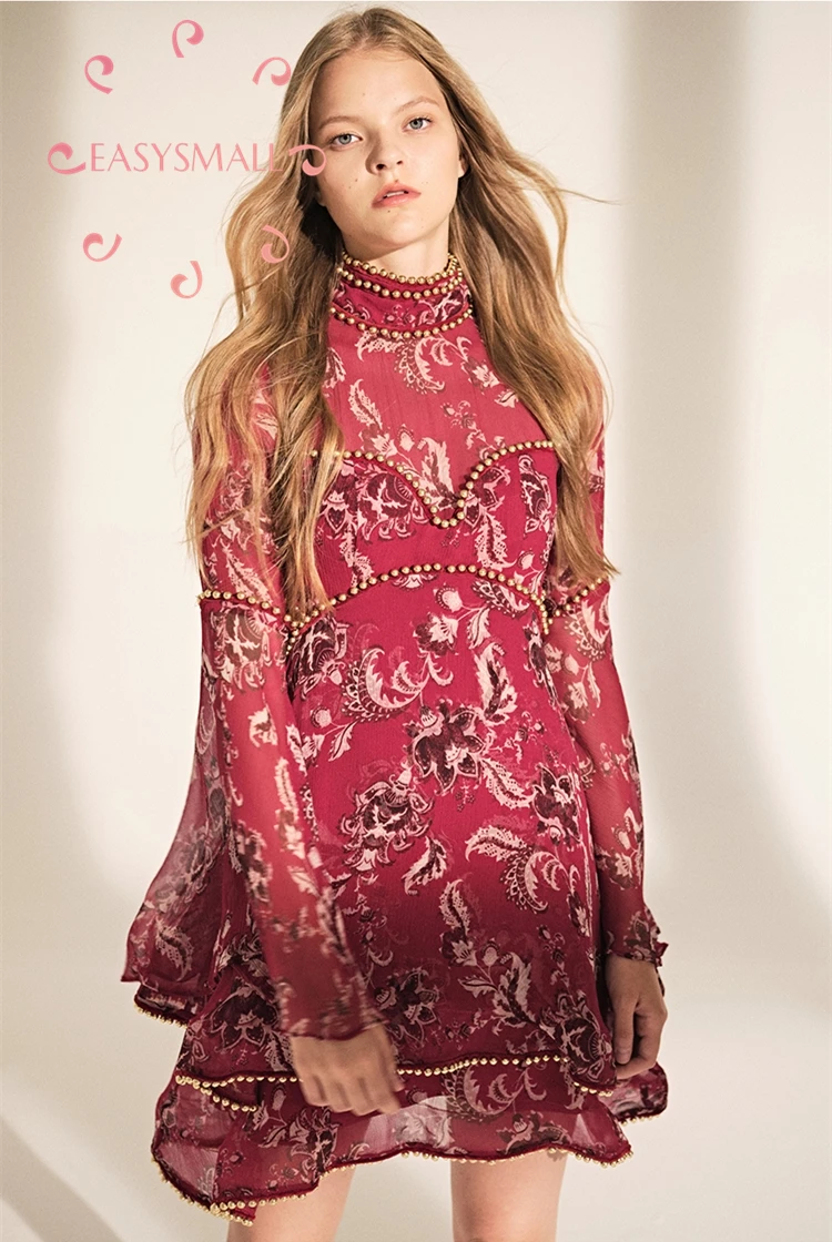 EASYSMALL For Love Lemons, женское платье, модное, красное, весеннее, праздничное, размера плюс, высокое качество, косплей, высокая талия, длинный рукав, платья