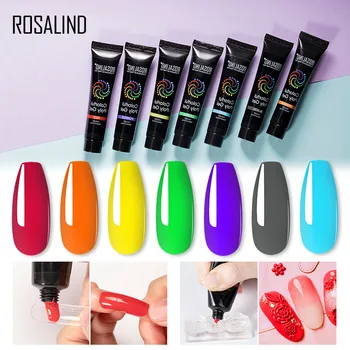

ROSALIND Crystal Poly Gel nail polish For Nail art degisn extension Colorful Builder gel manicure set base top coat Varnishes