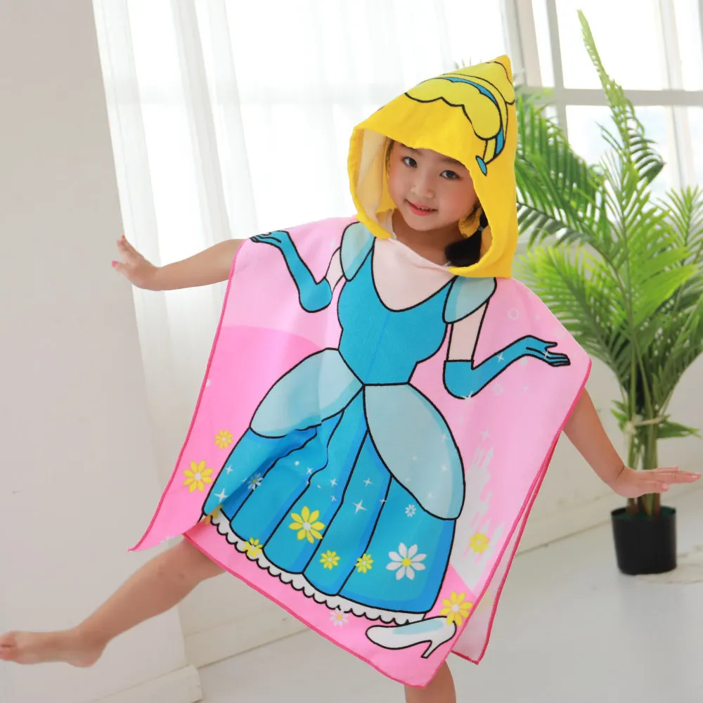 Fashion Carton Hooded Baby Towels Kids Microfiber Bathrobe Bath Towel Infant Blanket Neonatal Children Kinderen Handdoeken