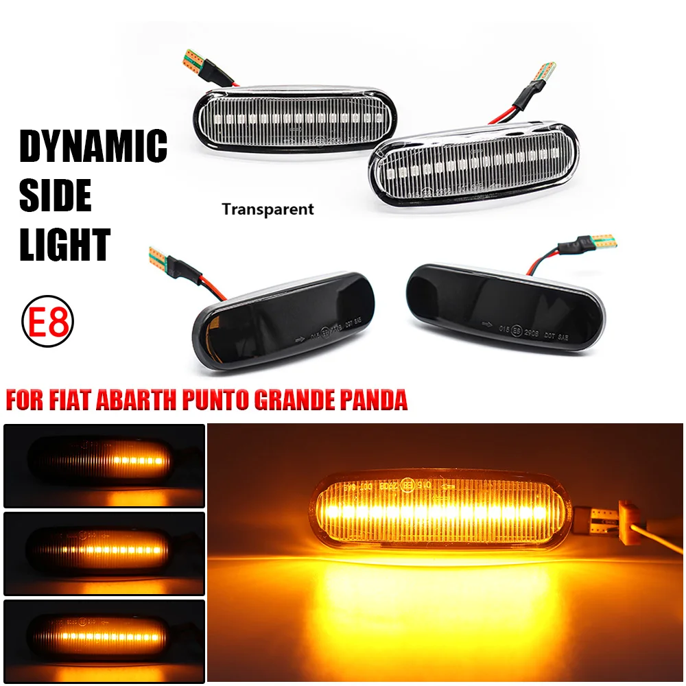 Per Fiat Abarth Punto Grande Panda 199 Doblo Fiorino 3 Idea 350 Linea 323 110 Dynamic Led Turn Side Marker Lights Lampada Ripetitore
