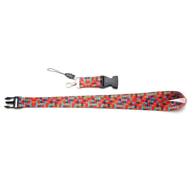 PC134 20 шт./лот аутистические головоломки Талреп Бейдж ID Lanyards/Мобильный телефон Веревка шеи ремни брелок