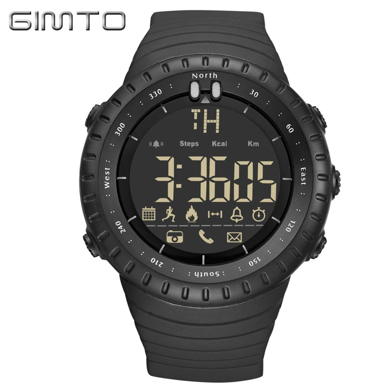 GIMTO спортивные умные часы для мужчин шагомер уведомления Bluetooth Smartwatch Android IOS умные часы дистанционное управление часы для мужчин s IP67 GIMTO спортивные умные часы для мужчин шагомер уведомления Bluetooth Smartwatch Android IOS умные часы дистанционное управление часы для мужчин s IP67