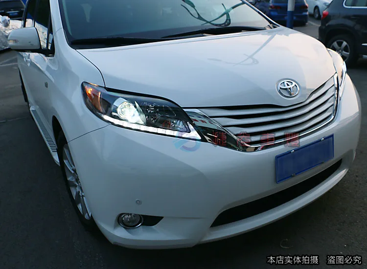 Автомобильный Стайлинг, чехол для фары Toyota Sienna, светодиодный фонарь, DRL Объектив, двойной луч, биксенон, HID