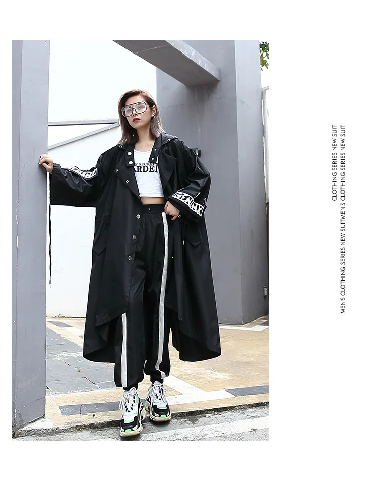 Модный длинный Свободный Повседневный Highstreet модный кардиган оверсайз с буквенным принтом уличная однобортное пальто для женщин