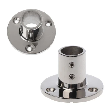 

Hot Stainless Steel Boat Hand Marine Rail Fitting 90 Degree 7/8" Round Base Hardware Boat Accessories