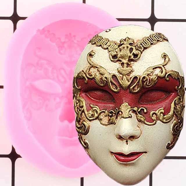 3D Craft maschera per il viso stampi in Silicone fai da te strumenti per  decorare la torta del fondente sapone resina polimerica argilla caramella  cioccolato stampo Gumpaste - AliExpress