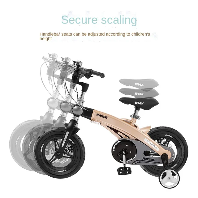 Children's Bicycle 2-11 Years Old Double Disc Brake Pink Retractable Children's Bike Foldable Handlebar Scooter Велосипед 2022 2