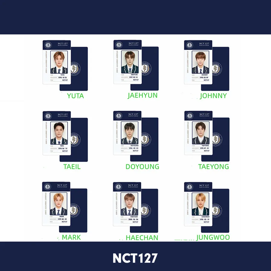 Kpop NCT 127 автограф Фотокарта Taeyong Haechan ПВХ фото карта Jungwoo Taeil HD Коллекционная карта| |