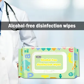 

80pcs Wet Wipe Non-alcoholic Tissue Wipes Disinfection Tissue Clean Hand Health Care Sterilization Portable Wipes Cleaning Home