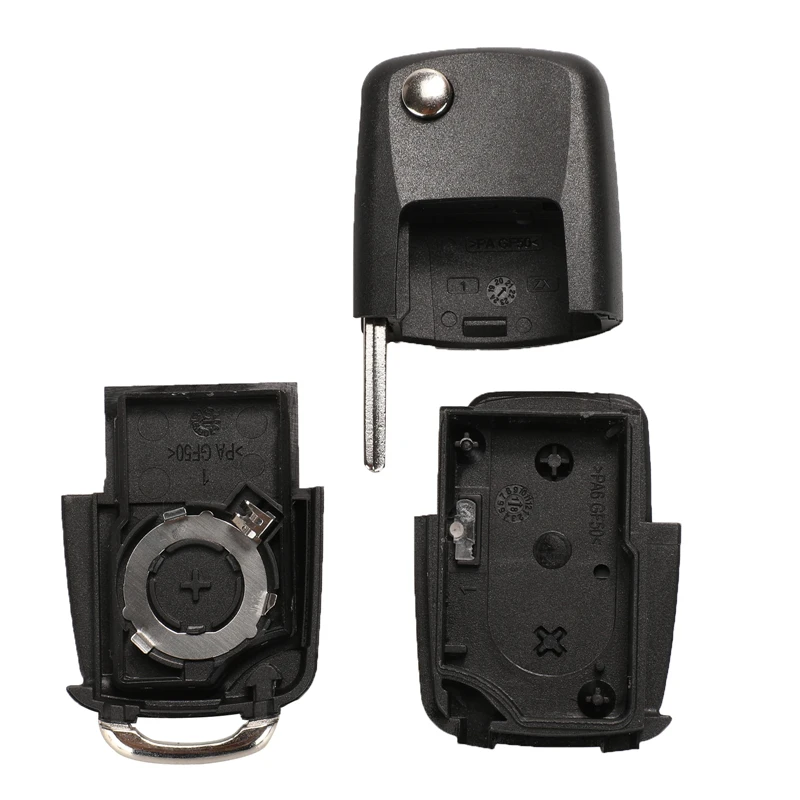 JINGYUQIN 20PCS/LOT FLIP CAR REMOTE FLIP KEY SHELL CASE FOB FOR VW JETTA GOLF PASSAT BEETLE POLO BORA MK4 SEAT ALTEA SKODA