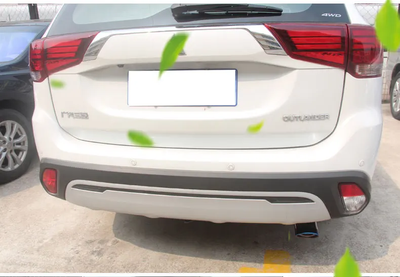 Для Mitsubishi Lancer/DX3 16-19 автомобильный глушитель внешний конец трубы выход посвящает нержавеющей стали двойное отверстие выхлопной наконечник хвост 1
