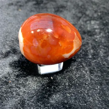 

Unique pretty stone natural red agate flower geode Reiki healing crystals egg shape drusy rock for home decor