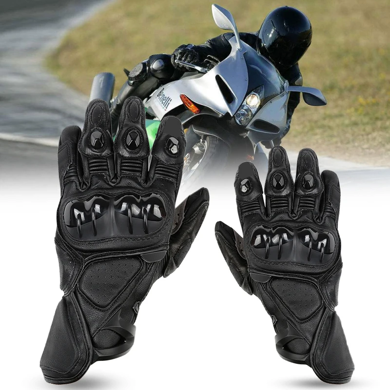 Перчатки для мотокросса из натуральной кожи, водонепроницаемые перчатки для мотокросса, защитное снаряжение для мотоцикла