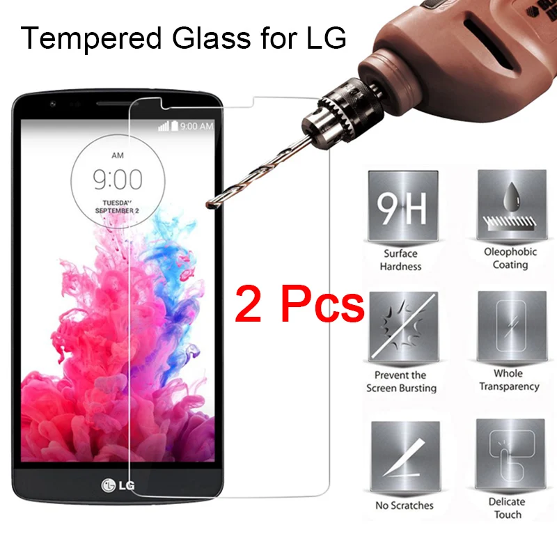 

2PCS 9H HD Tempered Glass Screen Protector for LG V50 V40 V30 V20 V10 Hard Protective Glass for LG X Power 2 X Screen Film