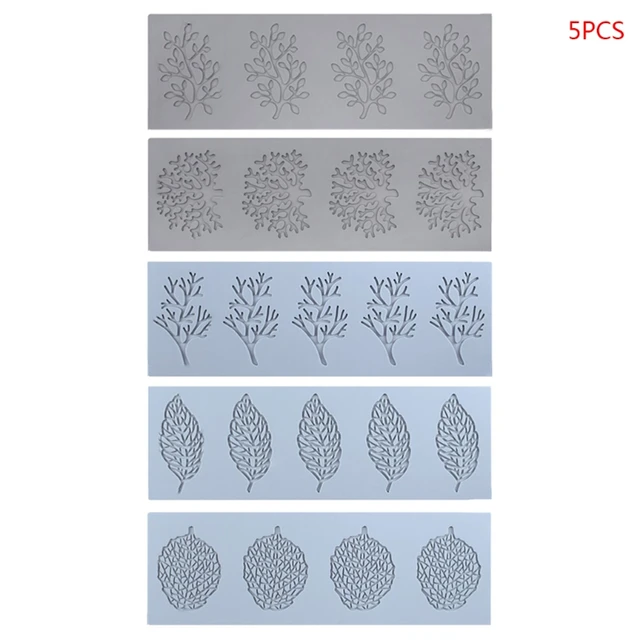 Coral Leaves Decorative Lace Mat Leaf Cake Mold Sugar Craft Silicone Pad  Fondant Moulds Decorating Tools Baking Accessories