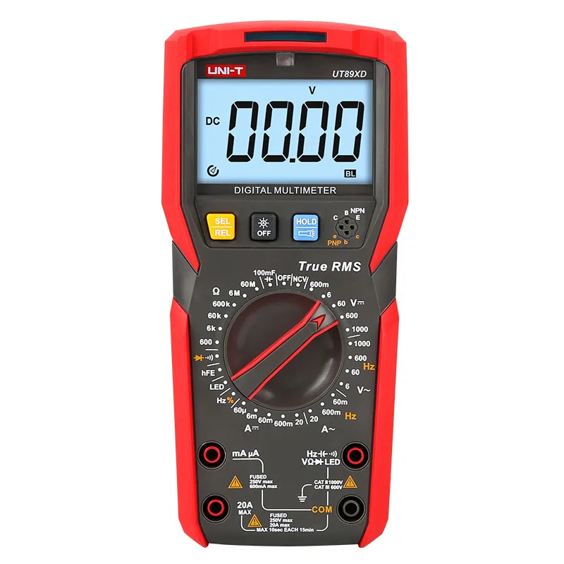 Цифровой мультиметр Φ UT89X/UT89XD True RMS UNI T Вольтметр постоянного/переменного тока