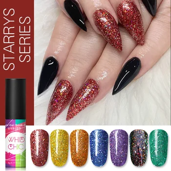 

WHID CHIC Glitter UV Gel Nail Polish Sparkling Bling Sequins LED Gel varnish Shinning Soak Off Nail UV Gel Varnishes