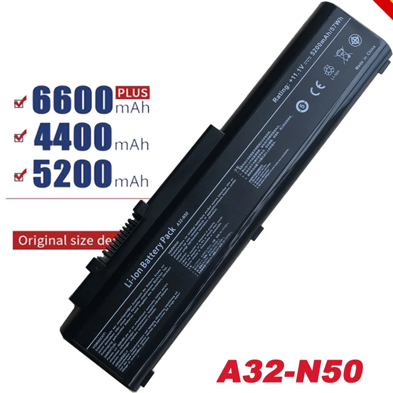 Аккумулятор для ноутбука Asus N50 N50V A32-N50 A33-N50 N51-Vf N51A N51S N51TP N51V 90-NQY1B2000Y Бесплатная
