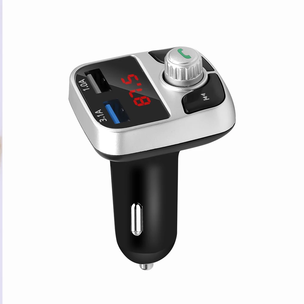 Bluetooth 4,2 fm-передатчик MP3-плеер громкой связи автомобильный комплект поддержка tf-карты U диск QC2.0 3.1A быстрое двойное USB зарядное устройство адаптер питания