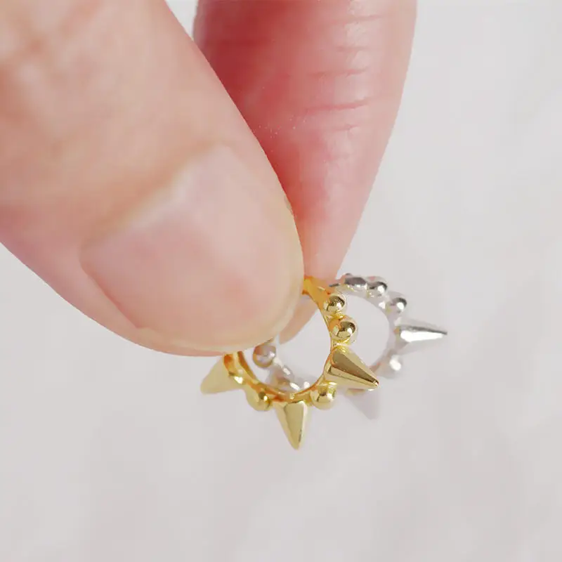 PONYKISS серьги-кольца из стерлингового серебра S925 пробы с круглыми бусинами и заклепками, модные панк унисекс серьги аксессуары для девушек, серьги в уличном стиле