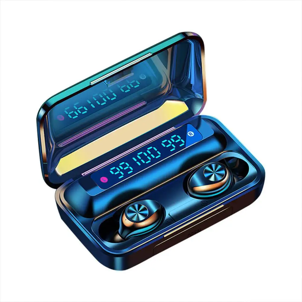 

TWS Earbuds Wireless Bluetooth Earphones 5.0 9D Stereo Sport Waterproof Smart Noise Cancel Fingerprint Touch Headsets With Mic