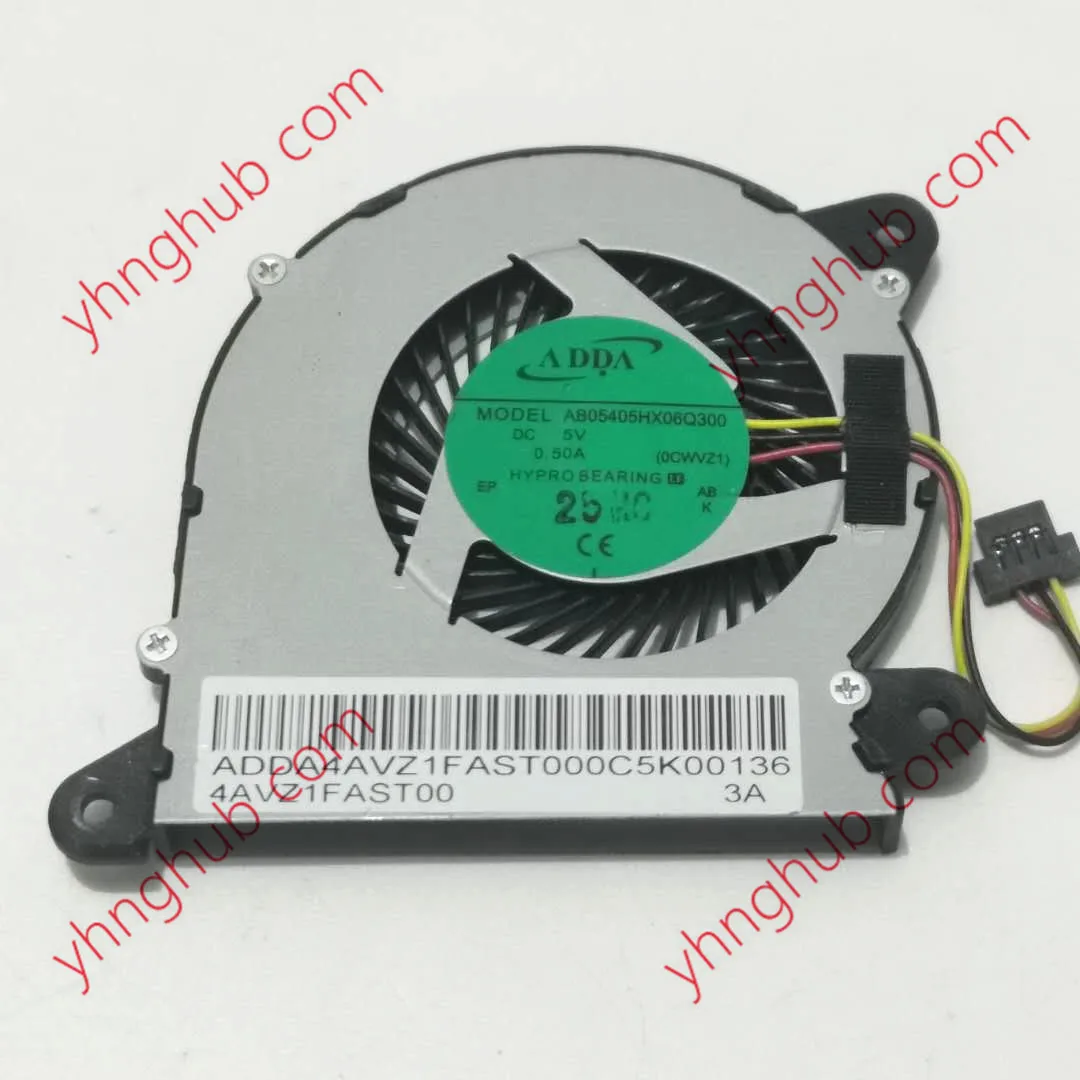 

3-проводной охлаждающий вентилятор для сервера ADDA AB05405HX06Q300 DC 5V 0.50A
