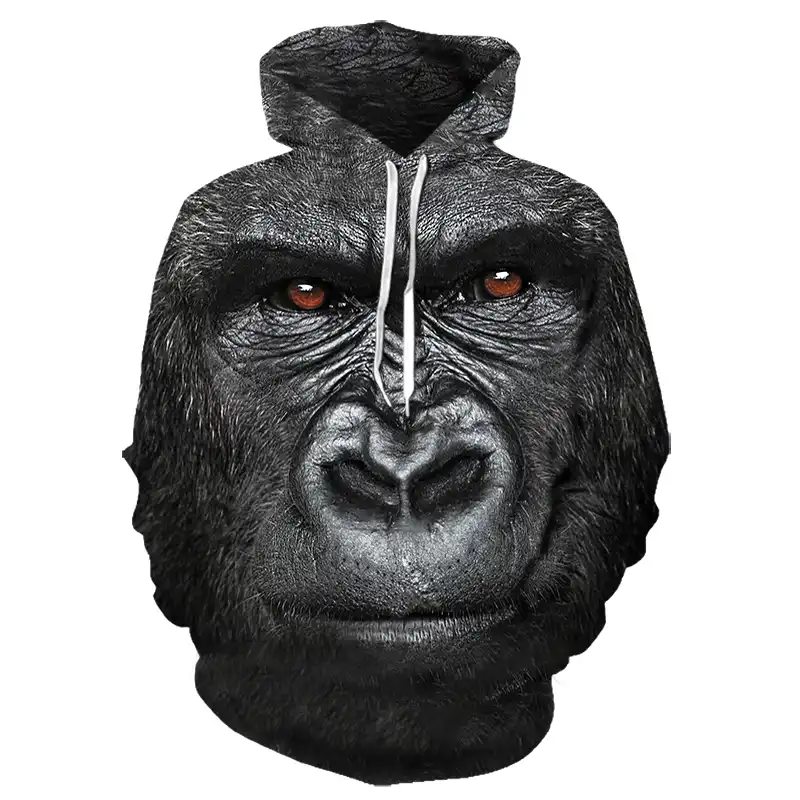 秋の新アニマルゴリラ 猿パーカー男性と女性3dトレーナーオランウータンプリントフード付きのジャケットヒップホップスタイルの服 Hoodies Sweatshirts Aliexpress