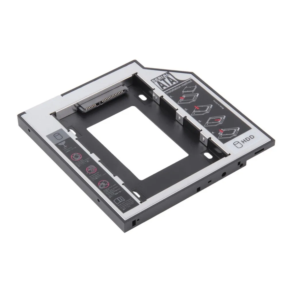 

Hot New Universal 2.5 2nd 9.5mm Ssd Hd SATA Hard Disk Drive HDD Caddy Adapter Bay For Cd Dvd Rom Optical Bay Hot New