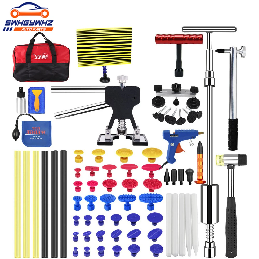 

Paintless Dent Repair Tools Dent Removal Dent Puller Tool Kit Reflector Board Puller Tabs Glue Gun