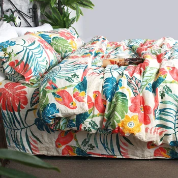 

4pcs 100% French Linen Bedding Set With 1 Duvet Cover 1 Flat Sheet 2 Pillowcase