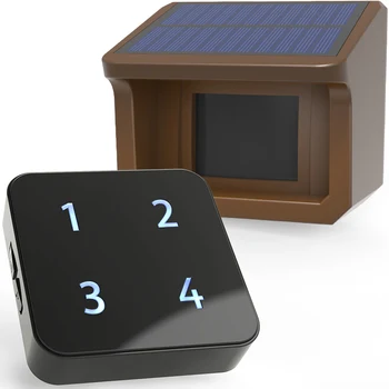 HTZSAFE 800 Meters Solar Wireless Driveway Alarm Outdoor Weather-Resistant Motion Sensor&Detector DIY Security Alert System 1