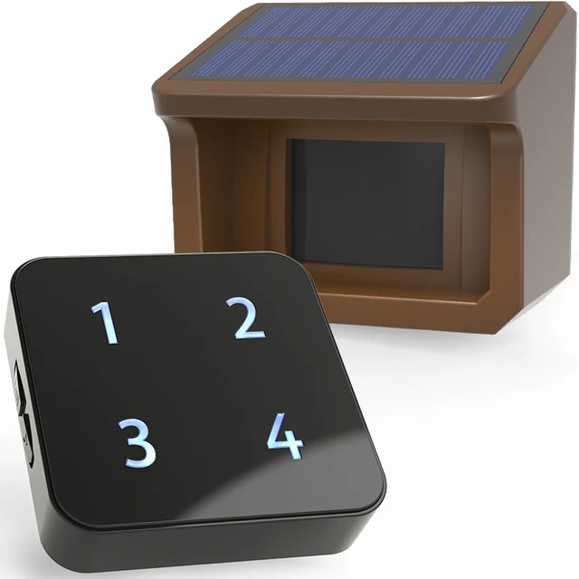 HTZSAFE 800 Meters Solar Wireless Driveway Alarm Outdoor Weather-Resistant Motion Sensor&Detector DIY Security Alert System 1