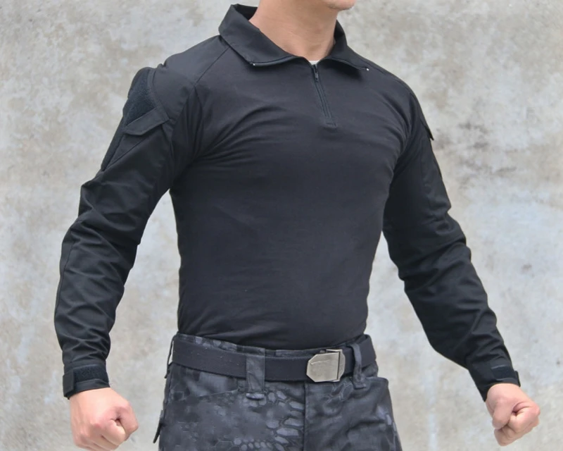 Gen2 Tactical Shirt With Elbow Pads(Black)