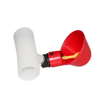 

Bird automatic drinking bowl pigeon quail red drinking bowl chicken drinking fountain automatic drinking bowl 4 points tee