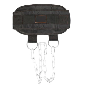 

Hot Selling Fitness Dip Belt with Heavy Duty Steel Chain Double Stitching Weightlifting Bodybuilding Belt