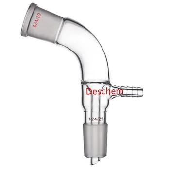 

24/29,Glass Vacuum take-off Adapter,Ground Joint,105 Bend,Borosilicate Glass Labware