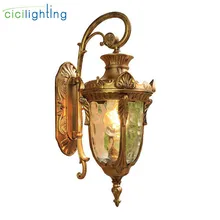 Американский кантри открытый настенный фонарь Водонепроницаемый ресторан балкон вилла дверь коридор прохода огни открытый настенный светильник