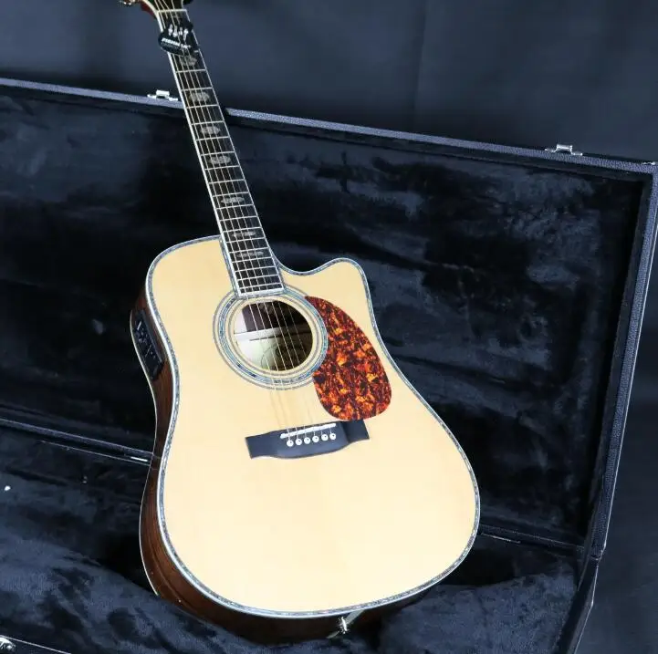 41 'ɽ стиль cb-45 Cutway Акустическая Электрогитара Fishman эквалайзер Массив ели Топ
