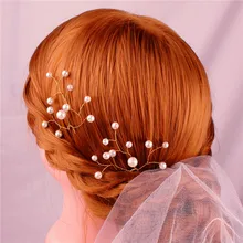 Свадебный головной убор с жемчугом и цветами