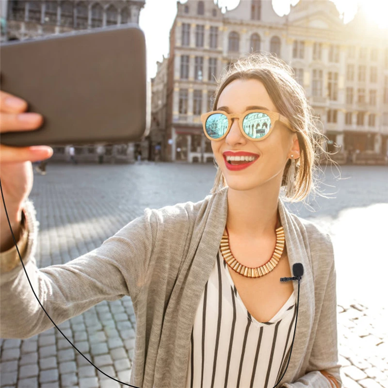 Mini Microphone à Condensateur Portable à Pince à Revers Cravate Micro Mains Libres Prise TS 3,5