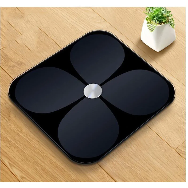black Покрытие для тела Жир Cal светодиодный домашний Вес весы Bluetooth весы для тела светодиодный интеллектуальный электронный весы для тела Жир тест вес для здоровья - Цвет: black