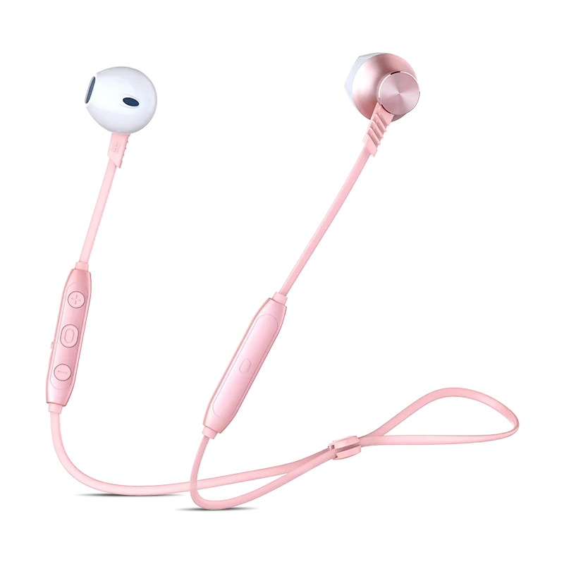 Langsdom Neckband Sports Bluetooth Earphone L5B portable super Bass stereo with Microphones Wireless gaming Headset L5 for music - Color: Rose gold L5 PRO