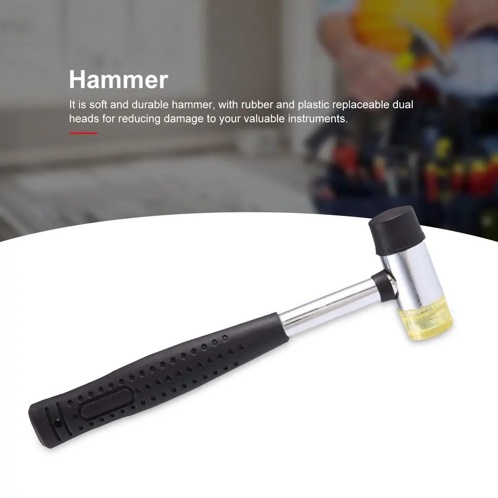 25/30/35/40mm Rubber Mounting Hammer Fitting Tool Wear-resistant Slip-proof Installation Tools Steel Handle Double Head Dropship